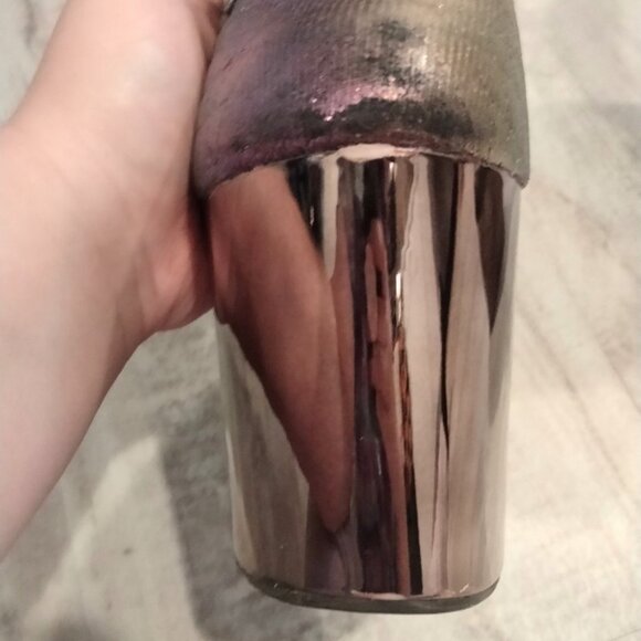 Iridescent Silver Mermaid 8" Platform Stilettos - Picture 8 of 10